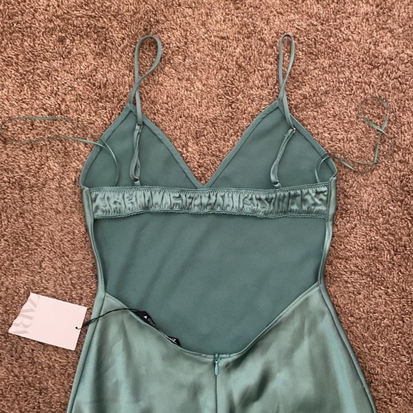 Zara | NWT Silky-Like Midi Dress - Picture 5 of 11